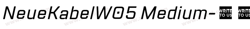 NeueKabelW05 Medium字体转换